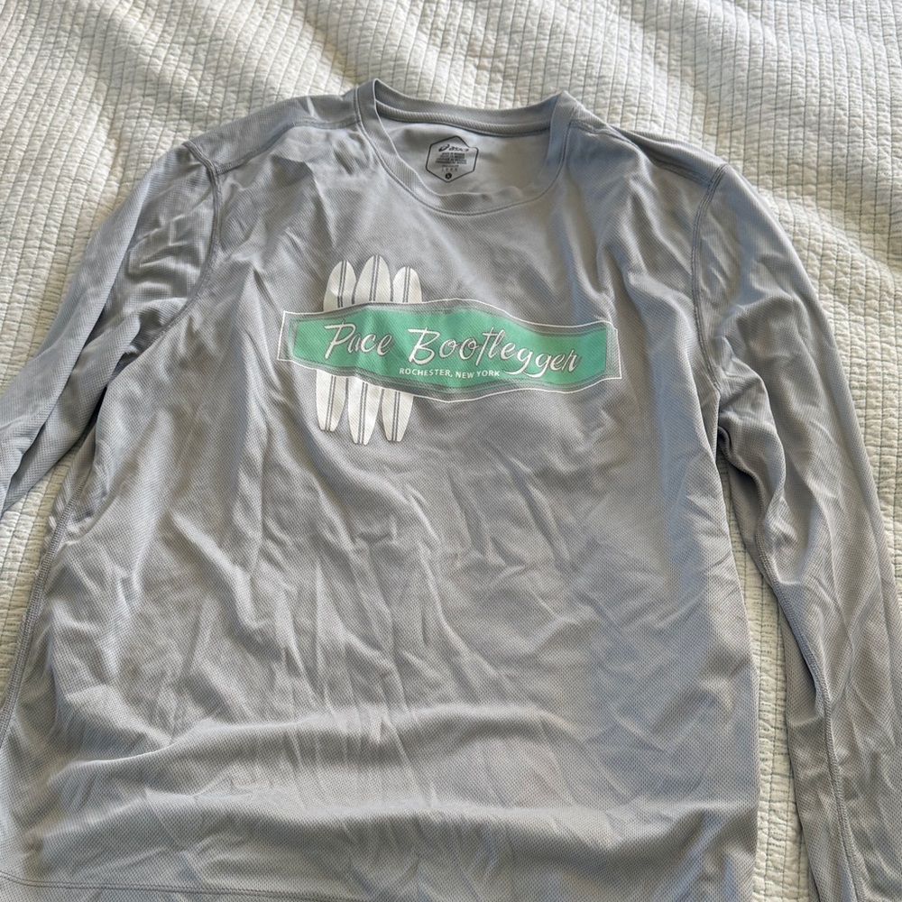 Asics Gray Long Sleeve Men's Tee